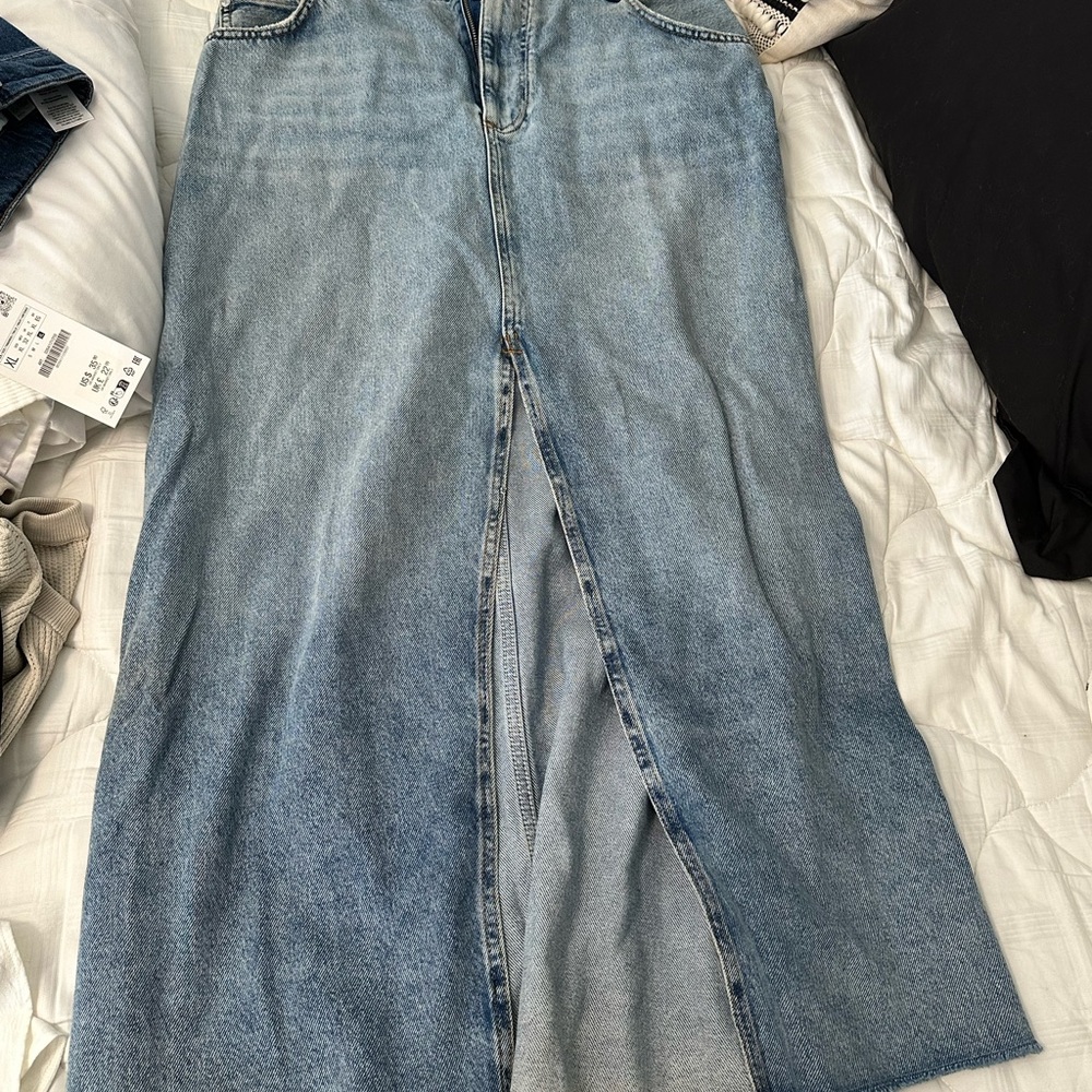Pilcro Light Blue Denim Jean Skirt